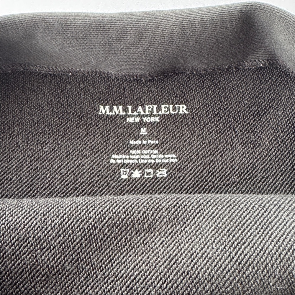 MM Lafleur Kristin boatneck French Terry pullover/sweatshirt in black, size M - Picture 8 of 8